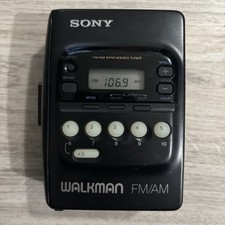 VTG Sony Walkman WM-FX20 Portable AM/FM Parts or Repair Radio Works