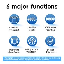 Waterproof Floating Camera for 48MP HD 2.4 inch Screen 32GB Memory Card