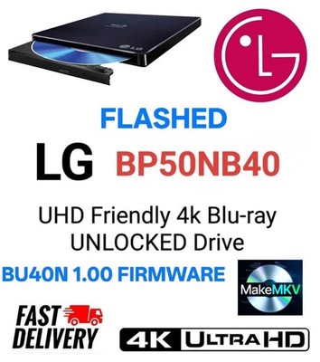 LG BP50NB40 4K UHD Friendly Blu-ray Unlocked Firmware Flashed MakeMKV LibreDrive