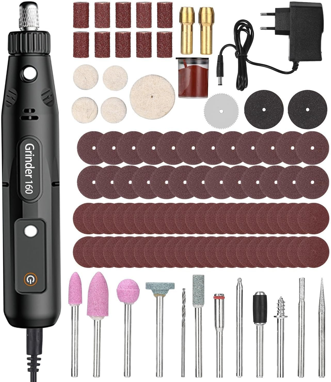 Outils rotatifs multifonctions 5000-18000 Tr/Min à vitesse réglable pour ponçage minutieux