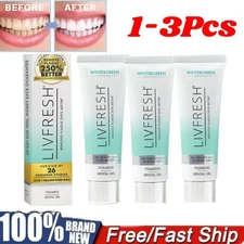 1-3BOX LIVFRESH Toothpaste Gel Clinically Proven to Remove Plaque 250% Better