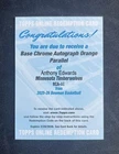 2025-26 Topps Bowman Chrome Anthony Edwards #BCA-AE Orange Auto Redemption /25