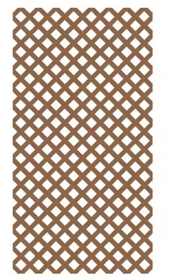 Veranda Garden Vinyl Lattice 4 ft x 8 ft California Redwood Resist Discoloration