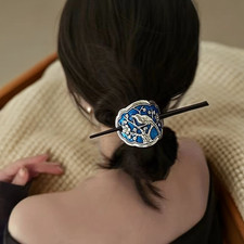 Magpie Branch Hair Stick Enamel Drip Metal Chinese Style Hairpin