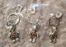 Lot of 3 Kansas City Missouri Bear Travel Souvenir Keychain Key Chain Metal