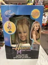 NOS Vintage Disney Hannah Montana 3d Magic Image Lamp New 2008 KNG Teal Blue 16”