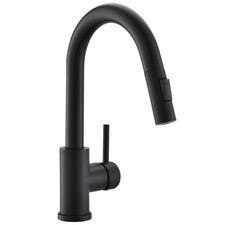 Bar Sink Faucet Single Hole with Pull Down Sprayer Matte Black
