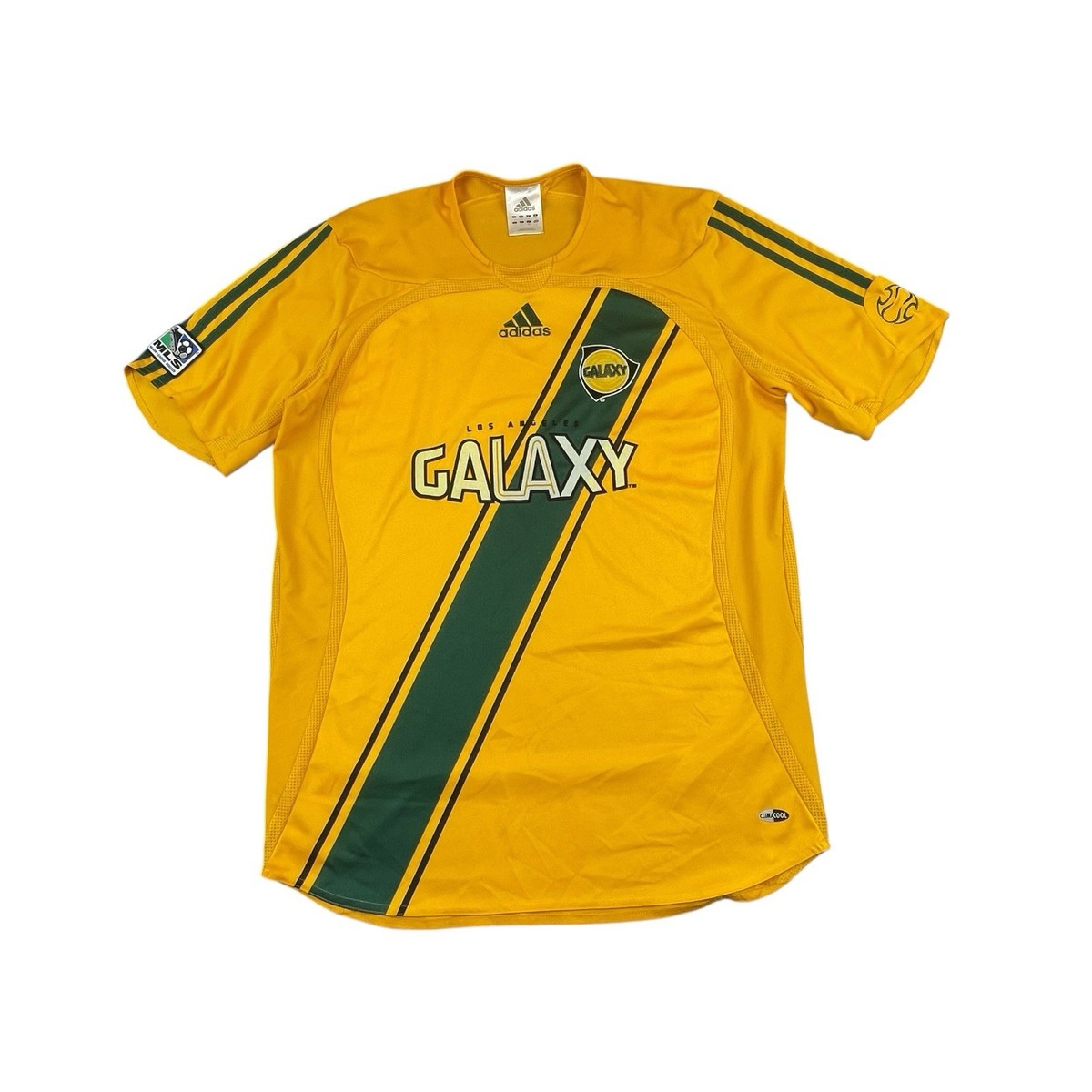 Adidas LA Galaxy Jersey Yellow Green Size L 2006 MLS Soccer Shirt