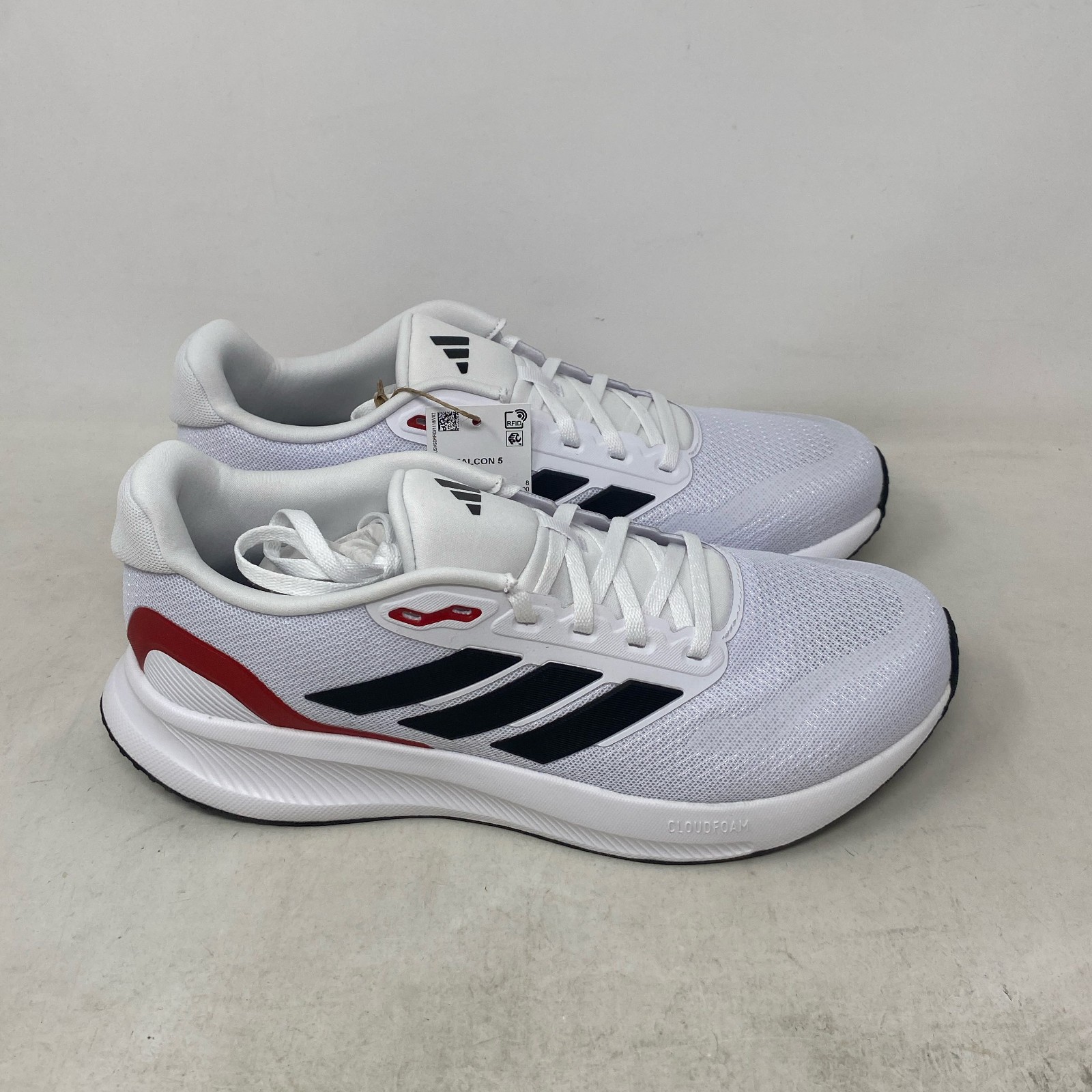 Adidas Runfalcon 5 White/Black/Red Men’s Size 8.5 Running Shoes IE8818