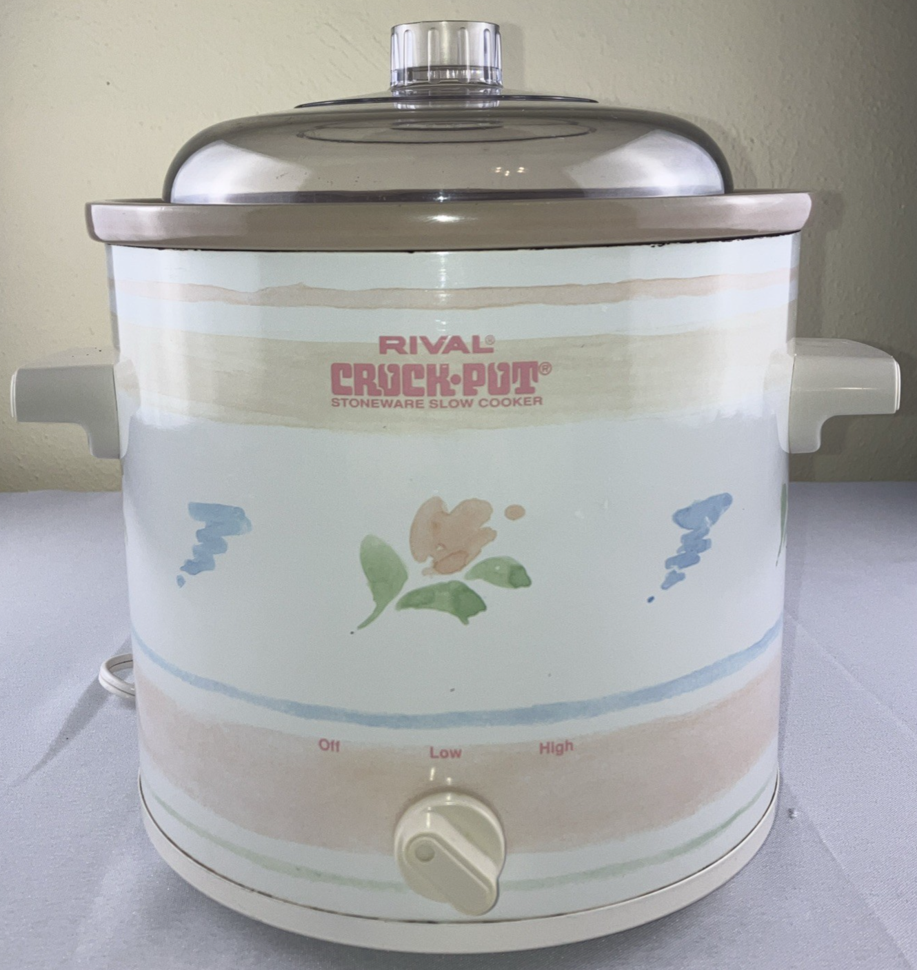 Vintage Rival Crock Pot 3100/2 3.5 qt Flower pattern Tested and Works