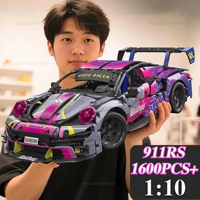 New 1611 Pieces Sports Car Building Blocks Toy 911RS 1:10 M