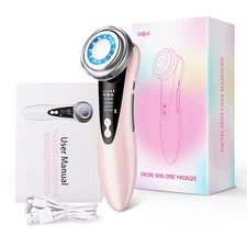Multifunction Facial Massager 4 in 1 RF EMS Facial Radio Frequency Device Wirele