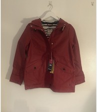 Joules Sail Away  Red Rain Coat Size UK 10