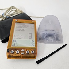 Handspring Visor Deluxe Translucent Orange w/ Cradle Case Stylus Tested