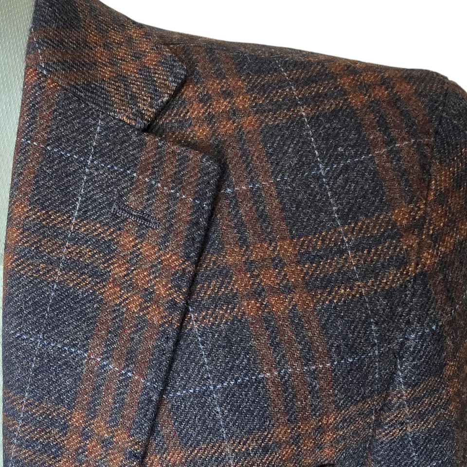 New Jos. A Bank Tailored Fit Blazer 42r Fleece Plaid Checked - Image 4 of 4