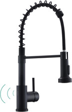 Matte Black Touchless Kitchen Faucet with Pull down Sprayer - Motion Sensor Blac
