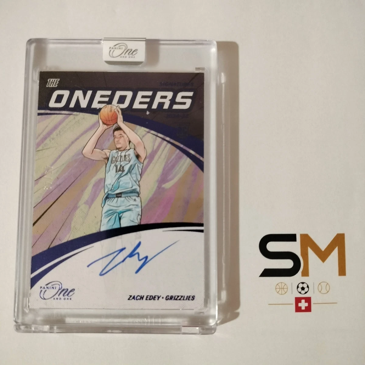 2024-25 Panini One and One Zach Edey RC The Oneders Blue Auto /49