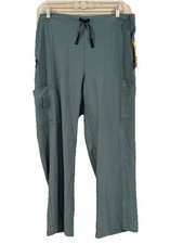 Carhartt Women's Force Cross-Flex Boot Cut Scrub Pants Pocket Green Petite Large