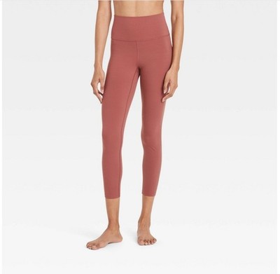 NWT~ All in Motion sz M Brick Brown Ultra High Rise 7/8 Leggings Soft Luxe AS1