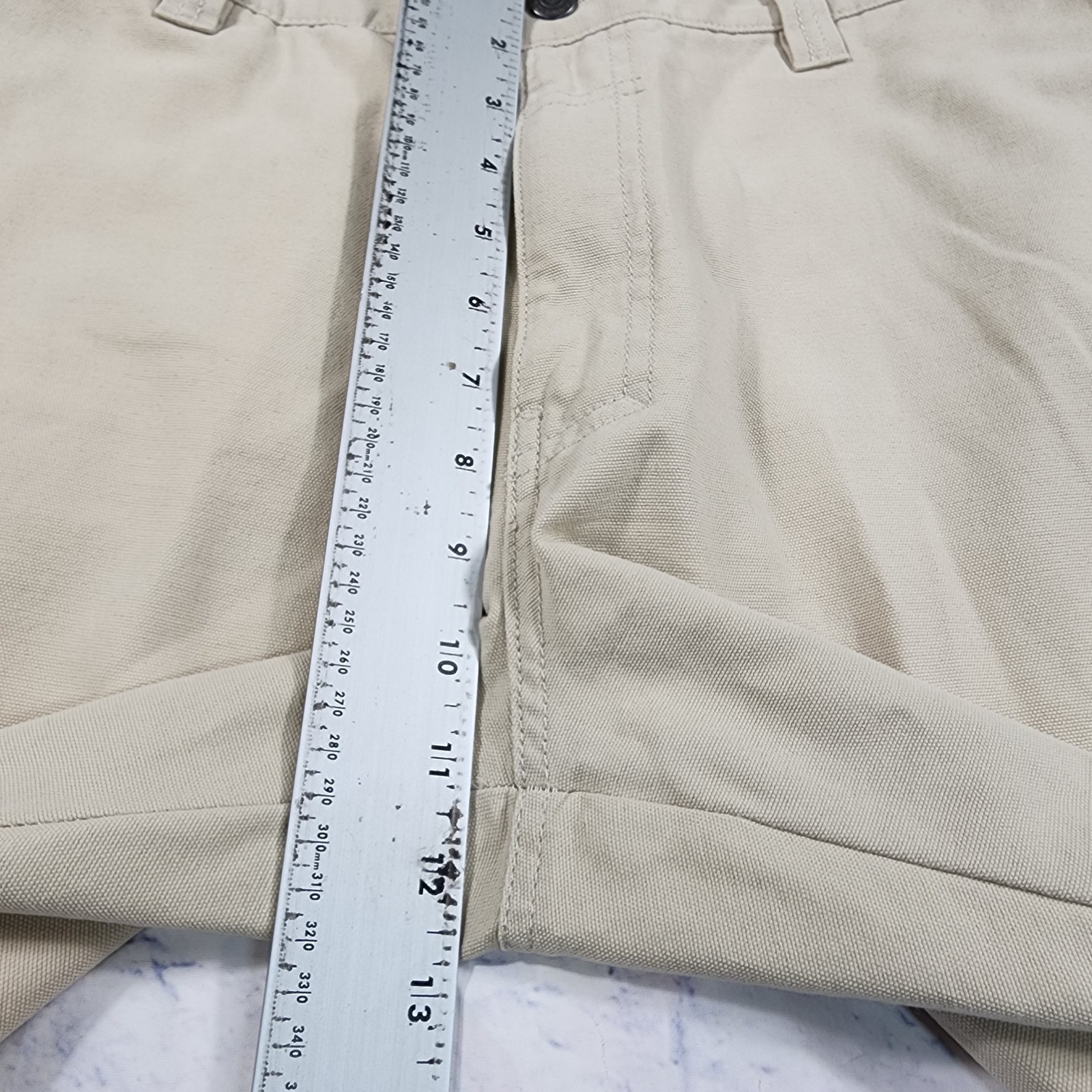 Columbia MENS SIZE 38X30 Roc Flex Pants Beige Heavy Cotton Twill Hiking Outdoors thumbnail 3
