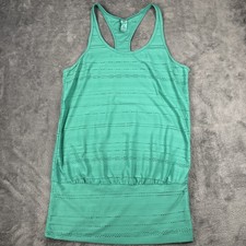 Prana Women s Small Laser Cut Racerback Tank Top Teal