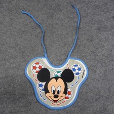 Vintage Walt Disney Mickey Baby Bib Terry Cloth Vinyl Back 90s