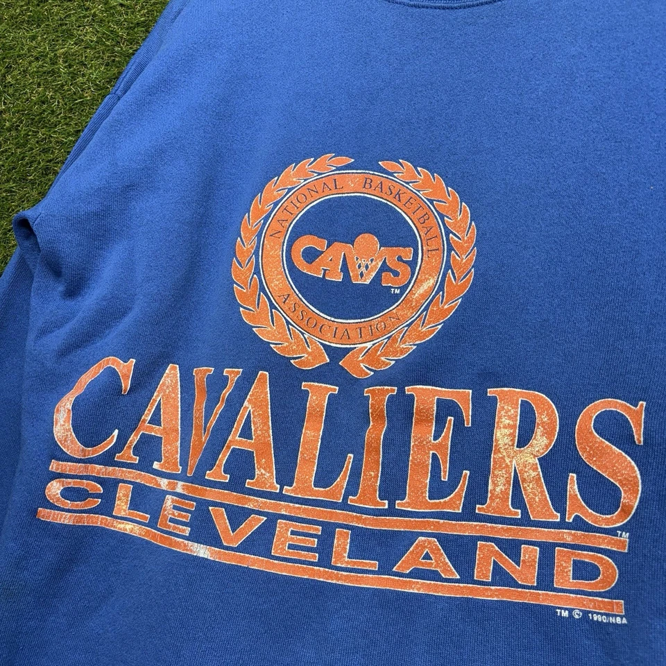 Vintage Cleveland Cavaliers Sweatshirt Mens Large Logo 7 Blue 90s Crewneck - Image 3 of 4
