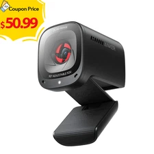 Anker 2K USB Webcam PowerConf C200 AI-Noise Canceling Stereo Mic Privacy Cover