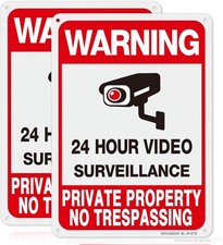 2 Large No Trespassing Signs Private Property 10X7 Inch Rust Free Aluminum
