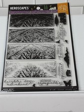 NEW Hero Arts Heroscapes Lavender Fields 17 Stamp Set Layer Stamps For Depth
