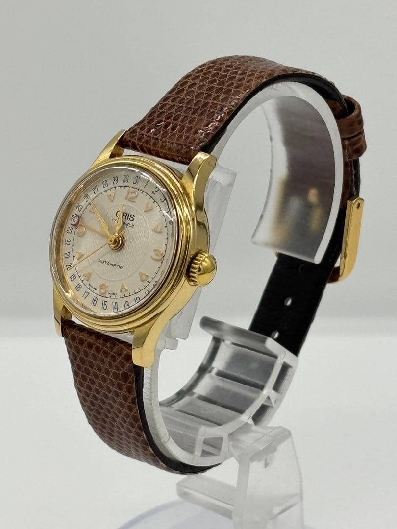 Oris Pointer Date Skeleton Auto Watch Ladies Ivor… - image 4