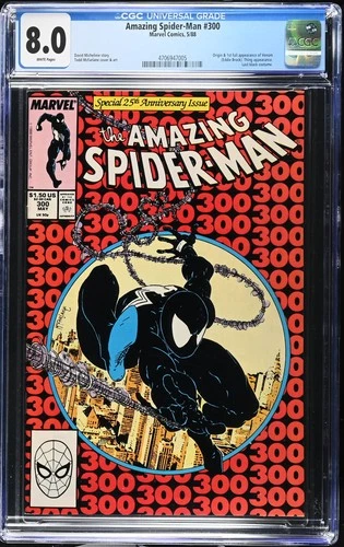 Amazing Spider-Man #300 - Marvel Comics 1988 CGC 8.0 Origin + 1st full appearanc