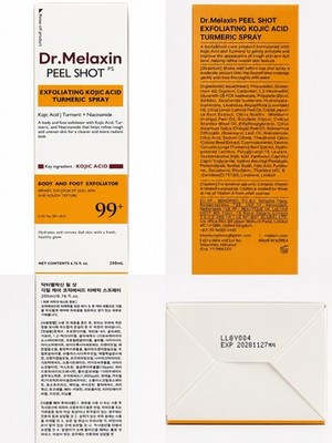 Dr.Melaxin PEEL SHOT Exfoliating Spray Kojic Acid Turmeric Body Foot 200ml