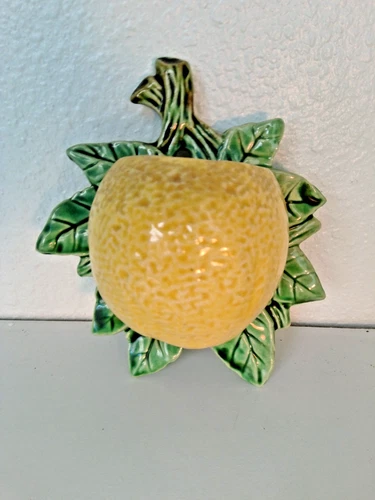 Vintage McCoy Art Pottery Wall Pocket GRAPEFRUIT or ORANGE