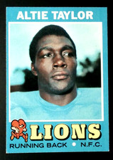 1971 Topps Football Card Altie Taylor EX-MT #62 Lions Rookie RC. rookie card picture