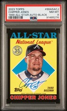 Chipper Jones 2023 Topps #88ASRCJ -1988 Topps All-Star (PSA 8) Auto-Black 16/50