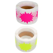 2 Rolls Burst Signs Sale for Retail Store Inch Fluorescent Garage Stickers
