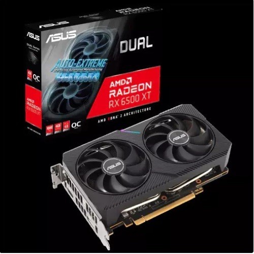 ASUS Dual Radeon RX 6500 XT OC Edition 4GB GDDR6 64-Bit Graphics Card Gaming NEW