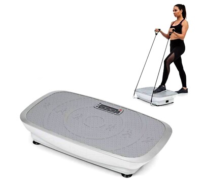 Klarfit Massagegerät Vibrationsplatte Fettabbau 50 Stufen LCD 120Kg 500W 80x46cm