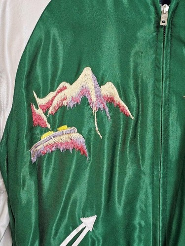 Chaqueta de bombardero de satén Sukajan vintage de Japón reversible sastre To... - Imagen 15 de 20