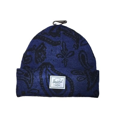 Herschel Supply Company Elmer Rib Knit Beanie Paisley Blue