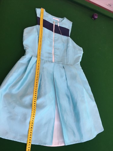 MOSSMAN Front Zip Dress 12 M Ocean Azur Blue - Picture 7 of 12