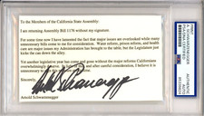 SIGNED Arnold Schwarzenegger ICONIC CALIFORNIA FU LETTER PSA DNA COA Autographed