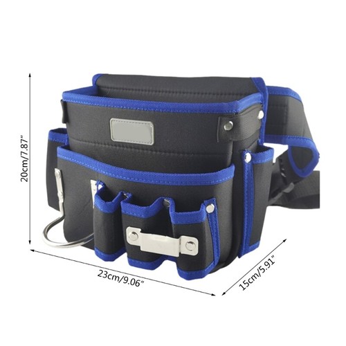 Sturdy Cloth Nail Bag with Adjustable Belt Tool Storage Apron for Carpenters - Picture 6 of 6