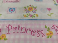   DISNEY Pretty as a Princess Twin Flat Sheet Cinderella Snow White Belle Aurora
