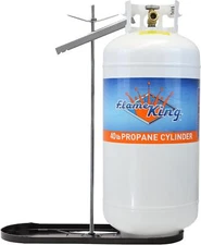 Dual RV Camper Trailer 40 Lb Propane Tank Cylinder Bottle Rack Bracket Holder