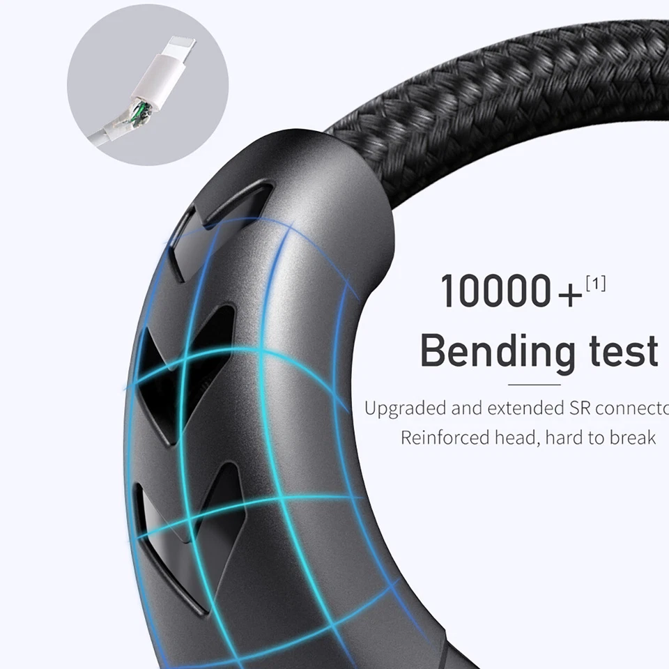 MCDODO 3 en 1 Micro USB Carga Tipo-C Carga Rápida Cargador Cable para iPhone Foto 3 de 4