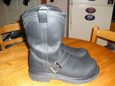 side zip engineer boots