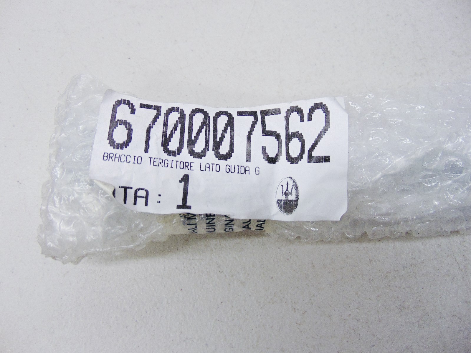 MASERATI GHIBLI GENUINE LEFT DRIVER'S SIDE WINDSHIELD WIPER ARM OEM # 670007562