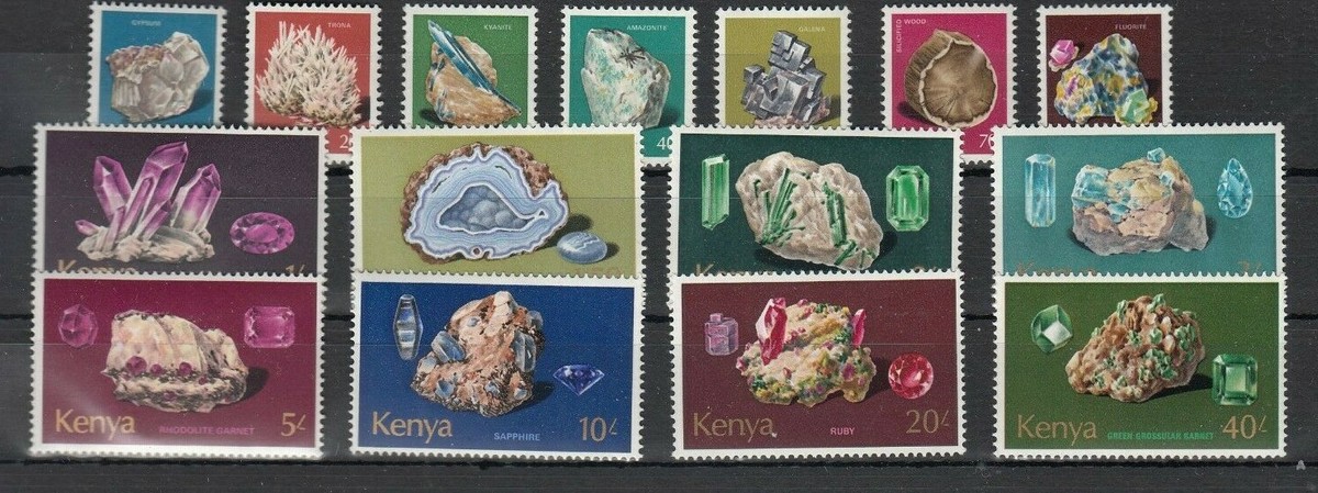 KENIA, 1977 Mineralien 96-110 **, (34214) | eBay